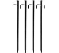 Enjeux de Tente Robuste 4pcs | Porces de Sol en Acier pour Camping/Plage/extérieur | Grip de 20 cm et 30 cm - Ongles améliorés avec soudage renforcé (30cm)