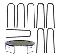 Enjeux de terre, poteaux de trampoline,Ongles de paysage en métal - Conseils de trampoline Ensemble de 8 clous de terre en métal lourd pour paysage, tissu de jardinage
