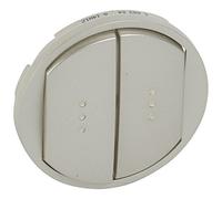 Legrand Enjoliveur Céliane 068304 – Large pour double interrupteur avec voyant, titane, lot de 10
