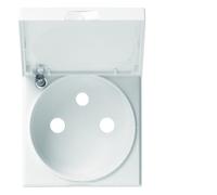 Enjo PC couvercle 2P+T pure - APPAREILLAGE MURAL GALLERY HAGER WXD101B