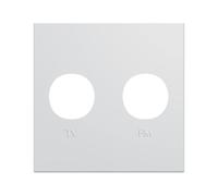 Enjo prise TV+FM 2M pure - APPAREILLAGE MURAL GALLERY HAGER WXD253B