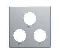 Enjo prise TV+FM+SAT 2M titane - APPAREILLAGE MURAL GALLERY HAGER WXD256T