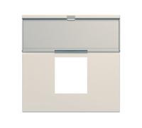 Enjo RJ45 porte-etiqu 2M dune - APPAREILLAGE MURAL GALLERY HAGER WXD206D