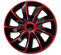 Enjoliveur 15 " QUAD universels noir-rouge NRM 4pcs