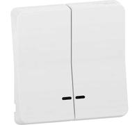 Enjoliveur 2 demi touche - IP55 - IK08 - Blanc - Mureva Styl - MUR39205 - Schneider