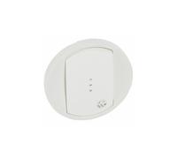 Enjoliveur antimicrobien Céliane pour interrupteur , va-et-vient ou poussoir avec voyant - Blanc - 67742 - Legrand