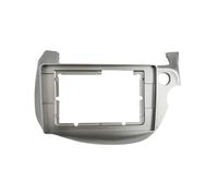 Enjoliveur Autoradio DVD Android 10 Pouces Cadre Plastique avec Écran Tableau Bord Câbles Faisceau Inclus pour Fit pour Jazz 2008 2009-2013 Audio Cadre Radio(RHD Silver Frame D)