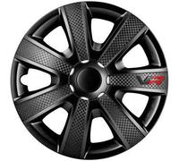 Enjoliveur AutoStyle VR Black 15 - 4 pièces - Carbon-Look - Diamètre 15 pouces