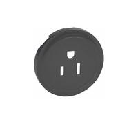 Enjoliveur Céliane pour prise de courant 2P+T à puits américain - finition graphite - 67967 - Legrand