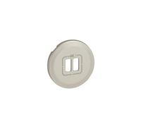 Legrand 068556 Enjoliveur Céliane pour Chargeur Double USB Type-A et Type-C, Finition Titane, Lot de 5