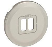 Legrand 068556 Enjoliveur Céliane pour Chargeur Double USB Type-A et Type-C, Finition Titane, Lot de 5
