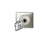 Legrand 068511 Enjoliveur Céliane pour Prise Haut Parleur Simple, Finition Titane, Lot de 10