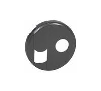 Enjoliveur Céliane pour prise téléphone RJ45 - TV simple - Graphite G