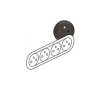 Enjoliveur Céliane - prise 4 x 2P+T Surface précablée compacte - graphite