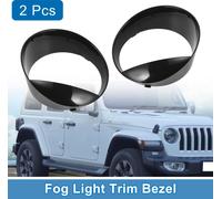 Enjoliveur De Phare Cache De Phare Décoration De Phare Pour Jeep Wrangler 2024 Noir Abs 2 Pièces Avant Gauche, Avant Droit Voiture