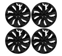 Enjoliveur de Roue, 4 Pièces Couvercle de Moyeu de Voiture 17 Pouces Noir Moyeu de Protection Décoratif Capuchon de Moyeu Remplacement pour Transit Connect