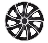 Enjoliveur de roue NRM 15"" ,noir argent, QUAD BICOLOR, 1 piece