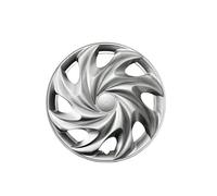 Enjoliveur de Roue Remplacement R14, Couvre-moyeu Universel, matériau Couverture Jante, Accessoires extérieurs Compatible with Camion SUV, lot 4(Tornado Style Silver)