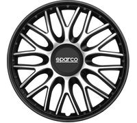 Sparco Enjoliveurs Roma - 14-pouces - Argent/Noir - Set de 4 pièces