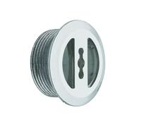 Enjoliveur de trop plein chromé diamètre 30, 14 mm pour vasque