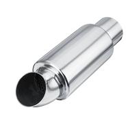 Enjoliveur D'échappement Embout De Silencieux D'échappement Universel Pour Voiture, 63 Mm/2,5"/76 Mm/3", Tube De Queue, Silencieux À Résonateur, Coude En Acier Inoxydable