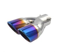 Enjoliveur D'échappement Embout D'échappement 63 Mm, Double Tube, Sortie De Silencieux, Accessoires De Voiture En Acier Inoxydable