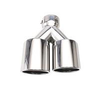 Enjoliveur D'échappement Embout D'échappement Universel En Acier Inoxydable Chromé, 1 Pièce, Double Silencieux, 76 Mm-102 Mm