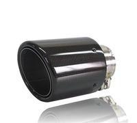 Enjoliveur D'échappement Embouts De Silencieux Universels En Acier Inoxydable Pour Silencieux Arrière, En Fibre De Carbone Brillant, Style Automobile