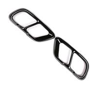 Enjoliveur D'échappement pour BMW pour X5 G05 pour X7 G07 2019 Année Accessoires Voiture 2 Pièces Garniture Couvercle Tuyau D'échappement Voiture Acier Inoxydable Noir Embouts D'éChappement (Couleur