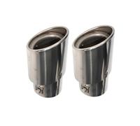 enjoliveur d'échappement Rond 2x 2,5 Pouces 63 Mm En Acier Inoxydable Chromé Embout De Tuyau D'échappement Pour Pour Forester 2008-2012 Style De Voiture