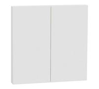 Enjoliveur et plaque pour va-et-vient ou poussoir double - Odace Intégral - S929222 - Schneider - Blanc craie
