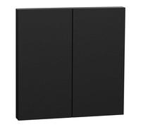 Enjoliveur et plaque pour va-et-vient ou poussoir double - Odace Intégral - S949222 - Schneider - Noir onyx