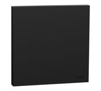 Enjoliveur et plaque pour va-et-vient ou poussoir simple - Odace Intégral - S949221 - Schneider - Noir onyx