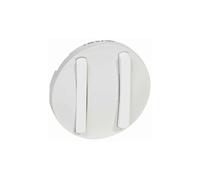 Enjoliveur étroit Céliane pour double interrupteur , va-et-vient ou poussoir - Blanc - 65002 - Legrand