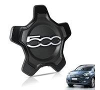 Enjoliveur Fiat 500X, Cache Moyeu Central (1 Bord Noir Lettres Argent)
