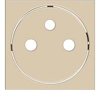 Enjoliveur gallery prise de courant affleurante 2P+T, finition Dune - HAGER WXD106D