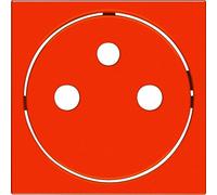 Enjoliveur gallery prise de courant affleurante 2P+T, finition Orange - HAGER WXD106E