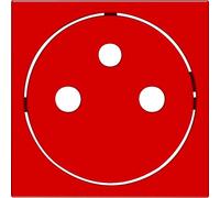 Enjoliveur gallery prise de courant affleurante 2P+T, finition Rouge - HAGER WXD106R