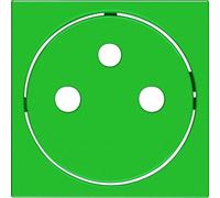 Enjoliveur gallery prise de courant affleurante 2P+T, finition Vert - HAGER WXD106V