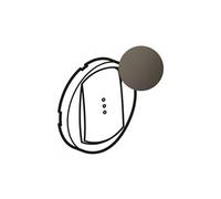Enjoliveur Graphite pour interrupteur bipolaire à voyant 16AX - doigt large
