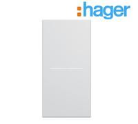 Enjoliveur interrupteur à voyant 1 module pure GALLERY HAGER WXD011B