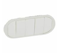 Enjoliveur Céliane blanc 5 commandes compactes - doigt large G