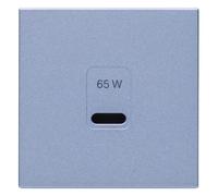 Enjoliveur pour chargeur USB-C titane - HAGER WXD115T