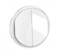 Céliane - enjoliveur double interrupteur ou va-et-vient blanc - Legrand CB2001