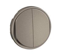 Enjoliveur pour double interrupteur et/ou va-et-vient Céliane - Titanium LEGRAND