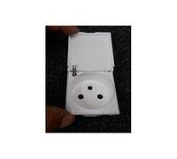 enjoliveur - prise de courant - 2p+t - couvercle - pure - hager gallery wxd101b