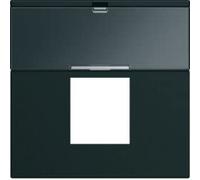 enjoliveur - prise rj45 - porte étiquette - 2 modules - night - hager gallery wxd206n