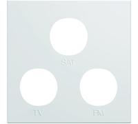 enjoliveur - prise tv+fm+sat - 2 modules - pure - hager gallery wxd256b