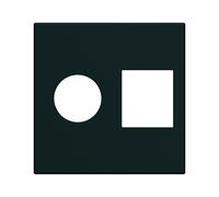 Enjoliveur prise TV+RJ45 gallery 2 modules night - HAGER WXD240N