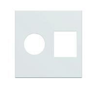 Enjoliveur prise TV+RJ45 gallery 2 modules pure - HAGER WXD240B